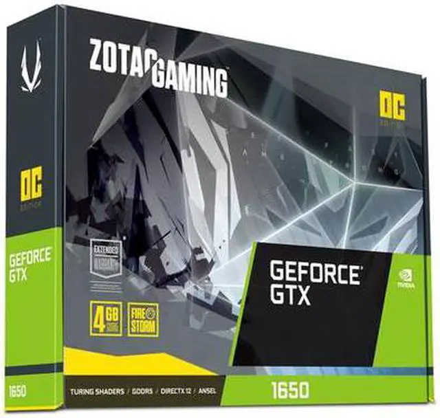 Alt view image 5 of 5 - ZOTAC NVIDIA GeForce GTX 1650 OC 4G GDDR5 HDMI/ DisplayPort/ DVI-D PCI-Express