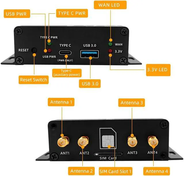 Alt view image 5 of 7 - NGFF(M.2) 4G/5G Module to USB 3.0 Adapter with auxiliary power