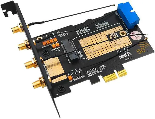 Alt view image 2 of 7 - New version  M.2 B key USB3.0 & PCIe dual bus interface 5G WWAN card Adapter