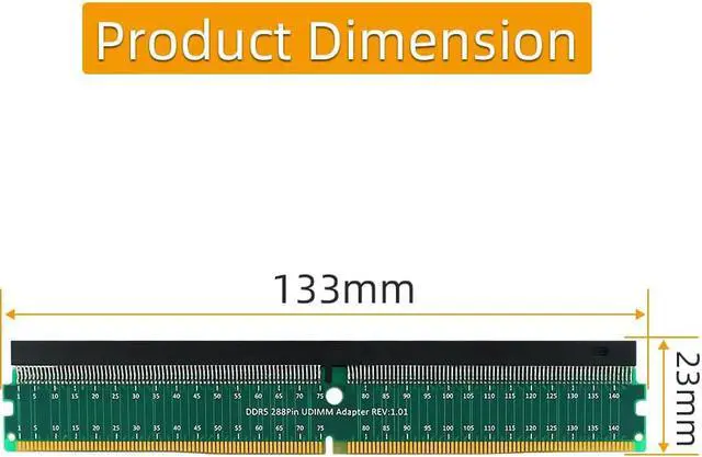 Alt view image 5 of 5 - DDR5 U-DIMM 288Pin Adapter DDR5 memory test protection card