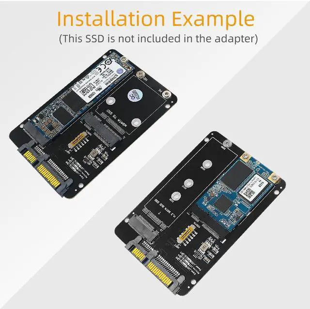 Main image of 2 in 1 Combine M.2 NGFF key B & mSATA SSD To SATA3 Adapter