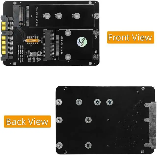 Alt view image 4 of 7 - 2 in 1 Combine M.2 NGFF key B & mSATA SSD To SATA3 Adapter
