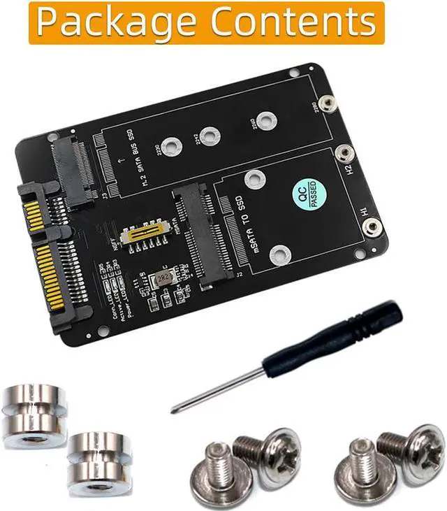 Alt view image 6 of 7 - 2 in 1 Combine M.2 NGFF key B & mSATA SSD To SATA3 Adapter