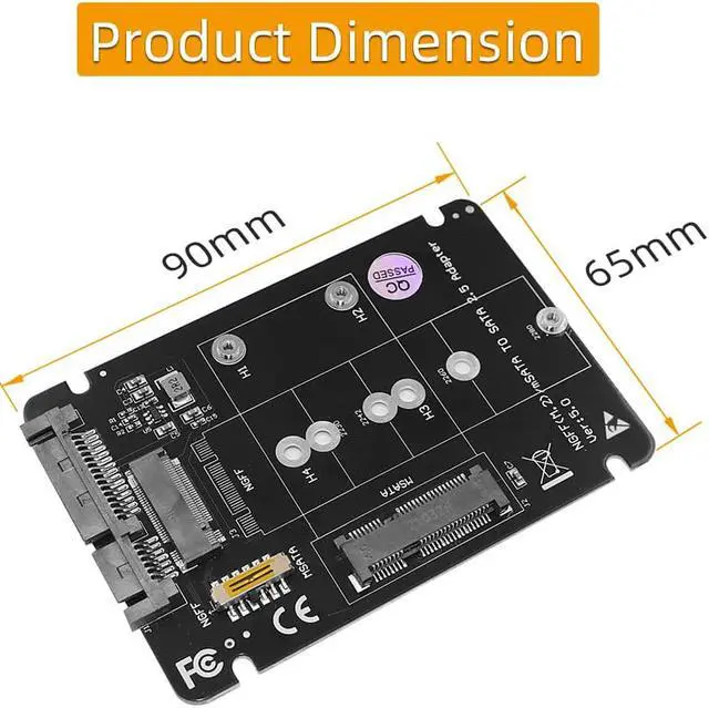 Alt view image 3 of 7 - 2 in 1 Combine M.2 NGFF key B & mSATA SSD To SATA3 Adapter