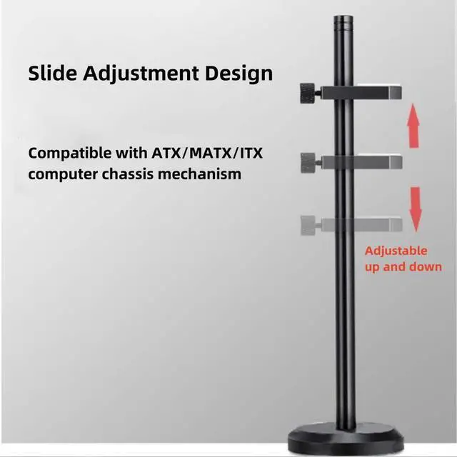 Alt view image 3 of 7 - gpu Support Bracket, Adjustable Aluminum Anti Sag GPU Bracket Video Graphics Card Support Holder GPU Support with Hidden Magnet and Anti-Slip Pad-19.5cm