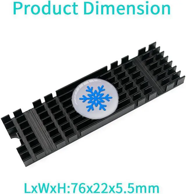 Alt view image 2 of 6 - Aluminum Heatsink for PCIe NVMe M.2 2280 SSD with Silicone Thermal Pad(upgrade version)