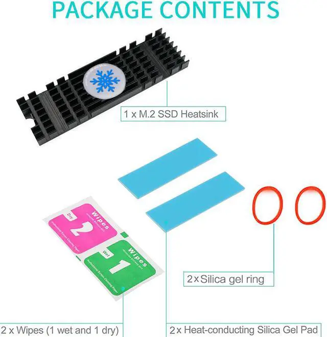 Alt view image 4 of 6 - Aluminum Heatsink for PCIe NVMe M.2 2280 SSD with Silicone Thermal Pad(upgrade version)