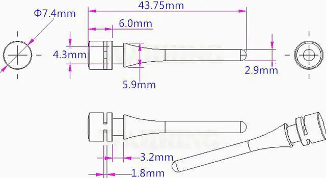 Alt view image 3 of 5 - 20 Pcs PC Case Fan Mouting Pin Anti Noise Vibration Silicone Screws 44mm