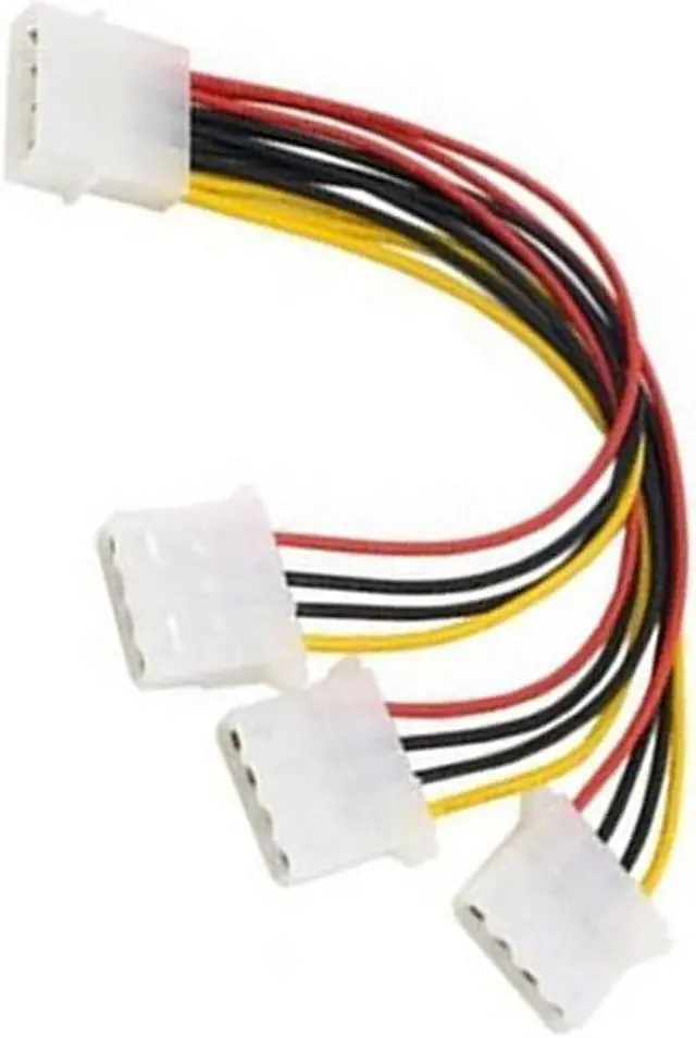 Alt view image 2 of 5 - 2pcs 4 Pin IDE 1 to 3 Molex IDE Power Supply Splitter Cable Cord