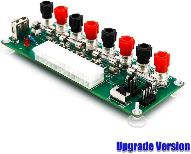 Alt view image 2 of 5 - 20/24 Pins ATX Benchtop PC Power Breakout Adapter with USB 5V port
