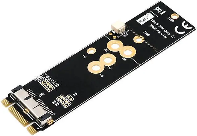Alt view image 3 of 6 - BCM94360CD/BCM94360CS2/BCM943224PCIEBT2 12+6Pin Wifi  bluetooth Card To NGFF(M.2)  Key M Adapter For Mac OS