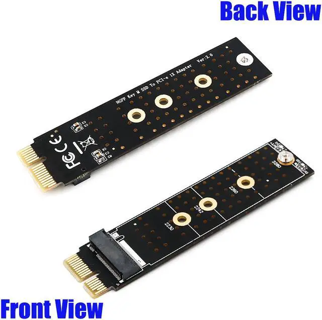 Alt view image 5 of 6 - NGFF(M.2)  nvme M key SSD to PCI- E 1X Adapter(vertical installation)