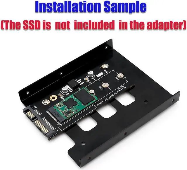 Alt view image 6 of 6 - NGFF M.2 KEY B to SATA 2.5 with USB 2.0 and 3.5 HDD Cage Adapter