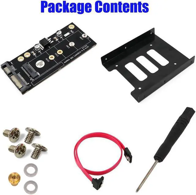Main image of NGFF M.2 KEY B to SATA 2.5 with USB 2.0 and 3.5 HDD Cage Adapter