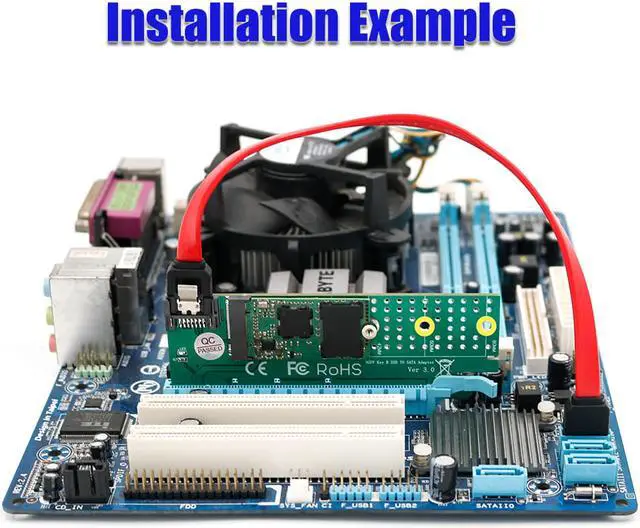 Alt view image 2 of 7 - NGFF(M.2)  B-key  SATA-Bus SSD to SATA3 Adapter