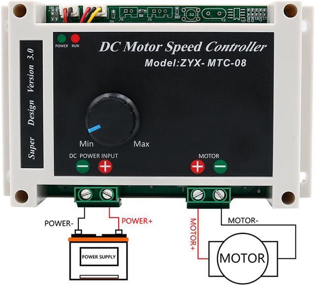 Main image of Motor Speed Control Board, DC 10-50V 60A High Power Motor Speed Controller PWM HHO RC Driver Controller Module 12V 24V 48V 3000W Extension Cord with Switch