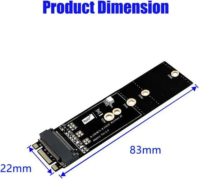 Alt view image 3 of 6 - NGFF (M.2)  Key A  to  Key B+M/M  Adapter