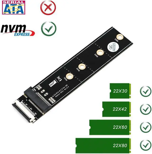 Alt view image 6 of 7 - NGFF (M.2)  Key M  to  Key A+E  Card with High Speed FPC Cable