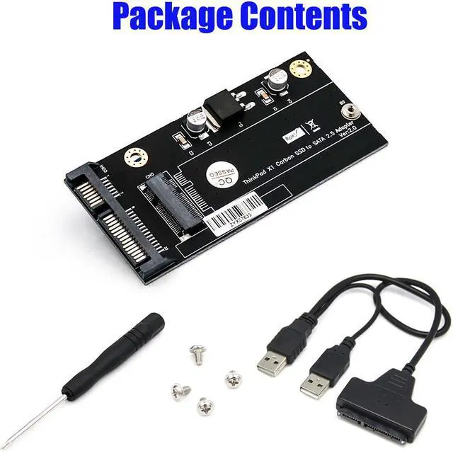 Main image of 20+6 Pin SSD to SATA 2.5 or USB Adapter with USB 2.0 Cable for Thinkpad Lenovo X1 Carbon