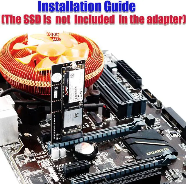 Main image of NGFF(M.2)  nvme M key SSD to PCI- E 4X Adapter(vertical installation)