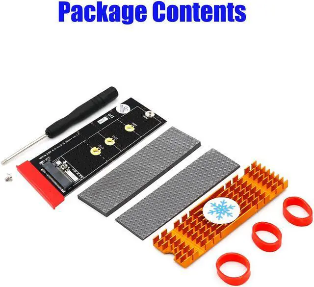 Main image of NGFF(M.2)  nvme M key SSD to PCI- E 4X Adapter with Heatsink(vertical installation)