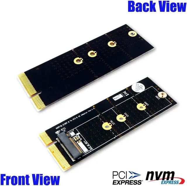 Alt view image 5 of 6 - NGFF(M.2)  nvme M key SSD to PCI- E 4X Adapter with Heatsink(vertical installation)