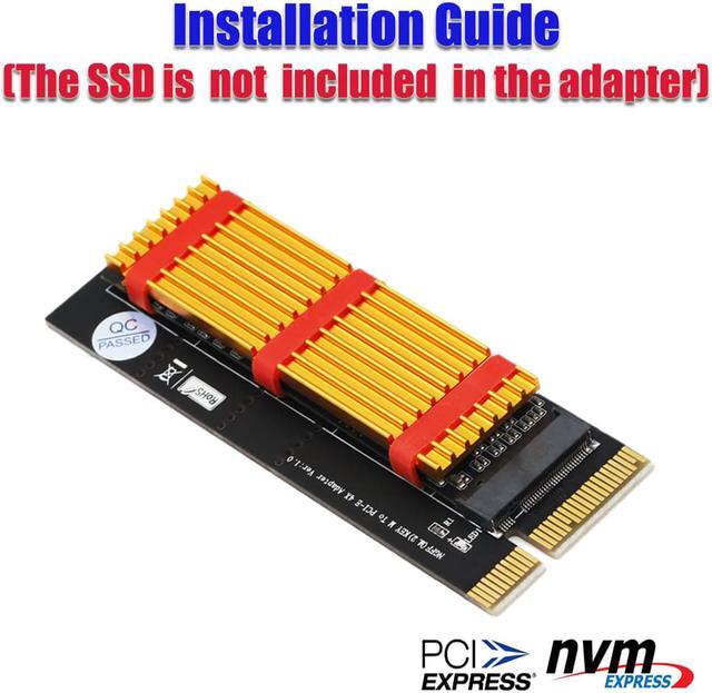 Alt view image 2 of 5 - NGFF(M.2)  nvme M key SSD to PCI- E 4X Adapter with Heatsink(vertical installation)Old style