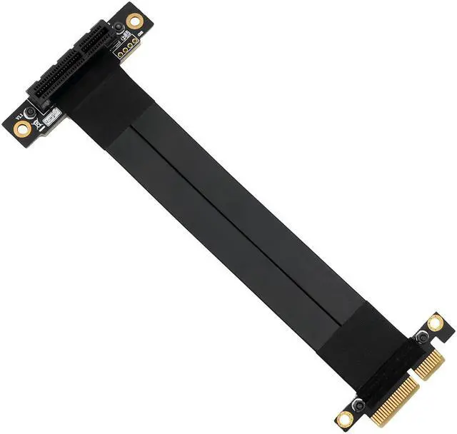 Alt view image 4 of 5 - High Quality PCI-e PCI Express3.0 4X Extension cable with Gold-plated connector 90°