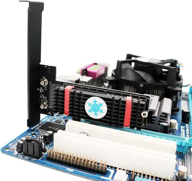Main image of M.2 NGFF PCI-e nvme  SSD to PCI Express 3.0 x4 Host Adapter  with heatsink -Black