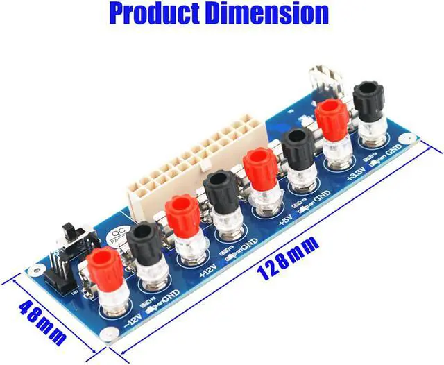Alt view image 3 of 7 - Upgrade version  ATX Power supply Breakout Adapter with USB 5V port and insulation plastic base