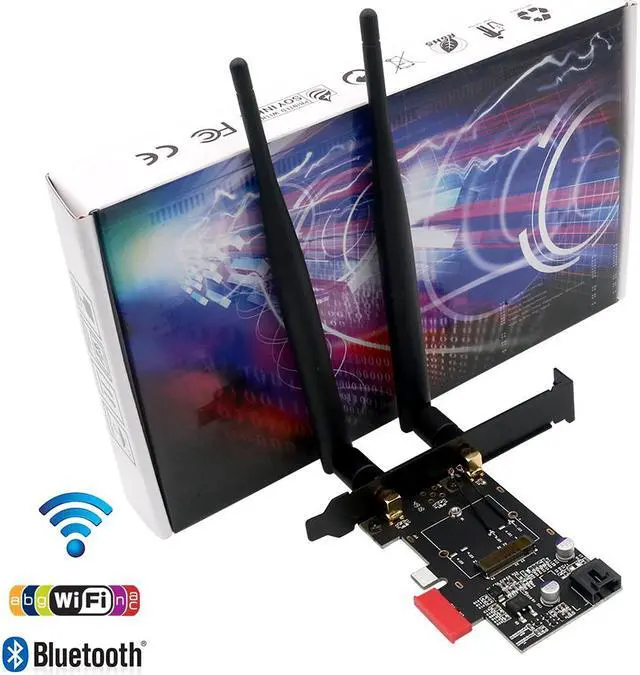 Alt view image 3 of 5 - NGFF M.2 key A to PCI-e X1 Adapter for WiFi and Bluetooth Card