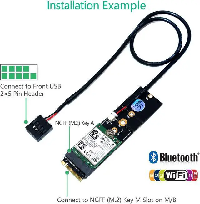 Main image of NGFF (M.2) Key A to Key M  Adapter