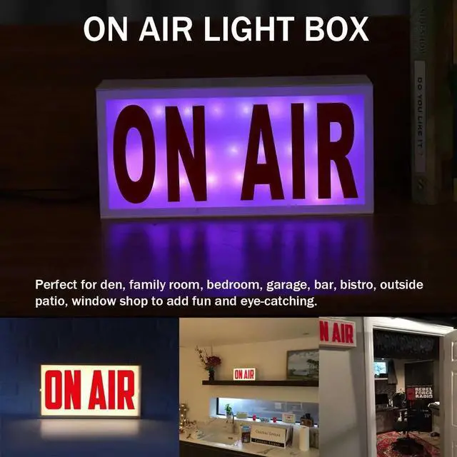 Main image of ON AIR Acrylic Remote Studio LED Neon Light Sign Letter Box Sign Shop Bar Beer Pub Home Decoration On Air Novelty Lighting 5V