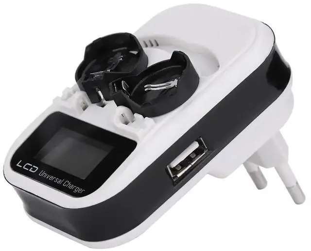 Main image of 3.6V LCD EU Plug Button Battery Charger Recharging for LIR2016/LIR2025/LIR2032/ML2016/ML2025/ML2032 Indicator intelligent 2-Slot