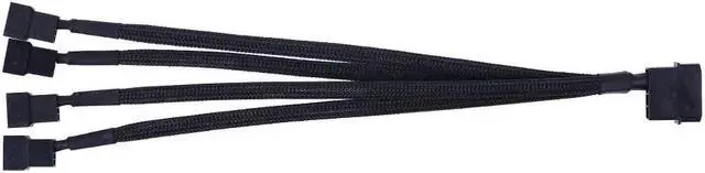 Main image of 12V 27cm 4pin IDE Molex to 4-Port 3Pin/4Pin Cooler Cooling Fan Splitter Power Cable for Computer Fan Cable Splitter Power Cable