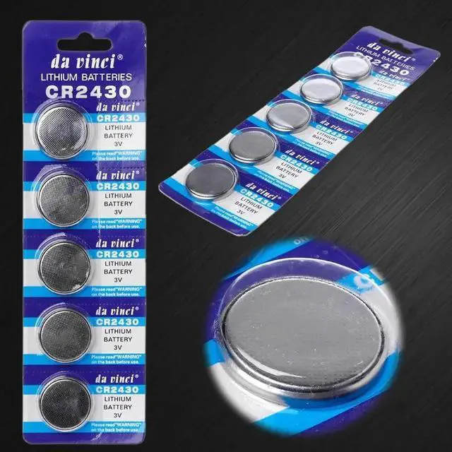 Main image of 5PCS Button Battery CR2430 3V Electronic Lithium Coin Cell Batteries DL2430 BR2430 ECR2430 KL2430 EE6229 Watch Toy Headphone