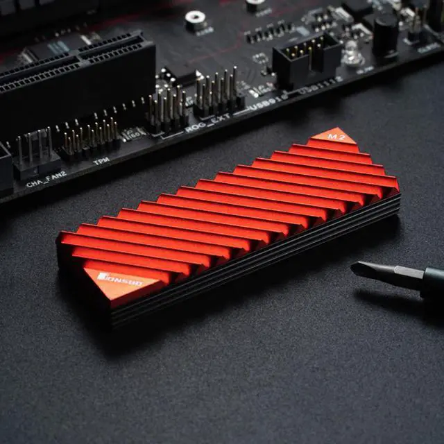 Alt view image 5 of 5 - M.2 SSD NVMe Heat Sink Aluminum M2 2280 SSD Hard Disk Heat Sink with Thermal Pad for ssd m2 Desktop PC thermal gasket