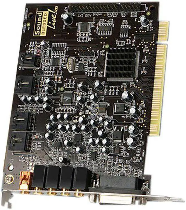 Alt view image 4 of 5 - 5.1K Song Card SB0060 Gold-Plated Version Sound Card,Desktop Computer PCI Built-in 5.1K Song Sound Card