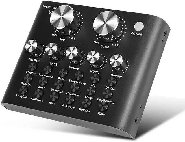 Main image of Live Sound Card Portable o Mixer DJ Sound Mixer for Recording Microphone Guitar External Computer Phone