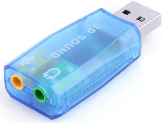 Main image of External USB Sound Card 3D Voice Audio Headset Microphone Adapter USB Converter for PC Desktop Laptop Audio Adapter