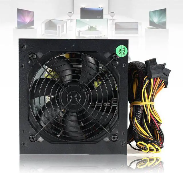 Alt view image 5 of 5 - 600W Quiet 120mm Fan ATX 12V 4/8-pin PC Power Supply Modular SLI  Illuminated Fan for High-end ComputerConfiguration PC