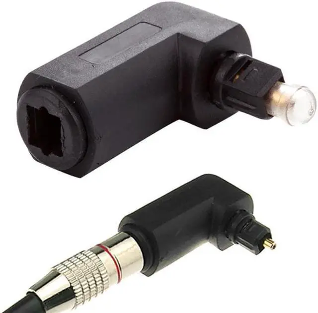 Main image of male to female optical digital audio converter  90 degree right angle 360 swivel