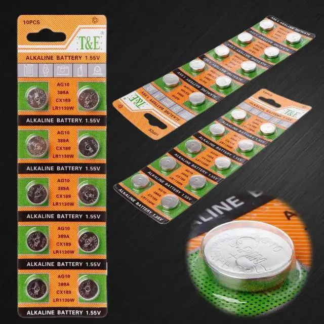 Alt view image 6 of 6 - Button Coin Cell Battery AG10 1.5V Watch Batteries SR54 389 189 LR1130 SR1130 Toys Control Remote 10PCS