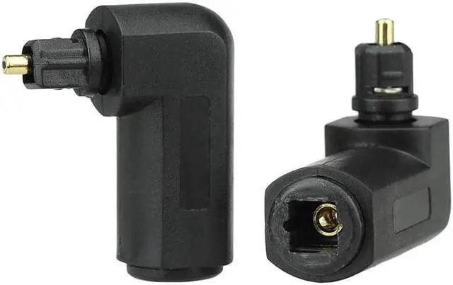 Alt view image 2 of 2 - male to female optical digital audio converter  90 degree right angle 360 swivel