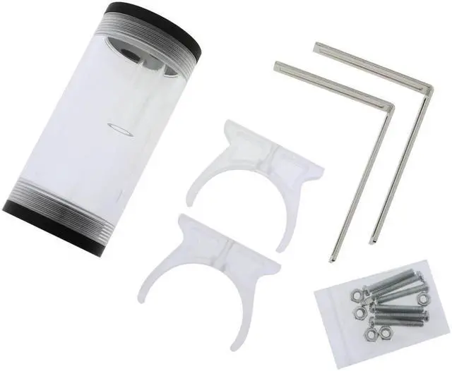 Alt view image 2 of 5 - 50mm Diameter 110mm Water Cooling Tank G1/4 Thread Cylinder Reservoir Tank for PC CPU Computer Cooling Tool with L Shape Buckle