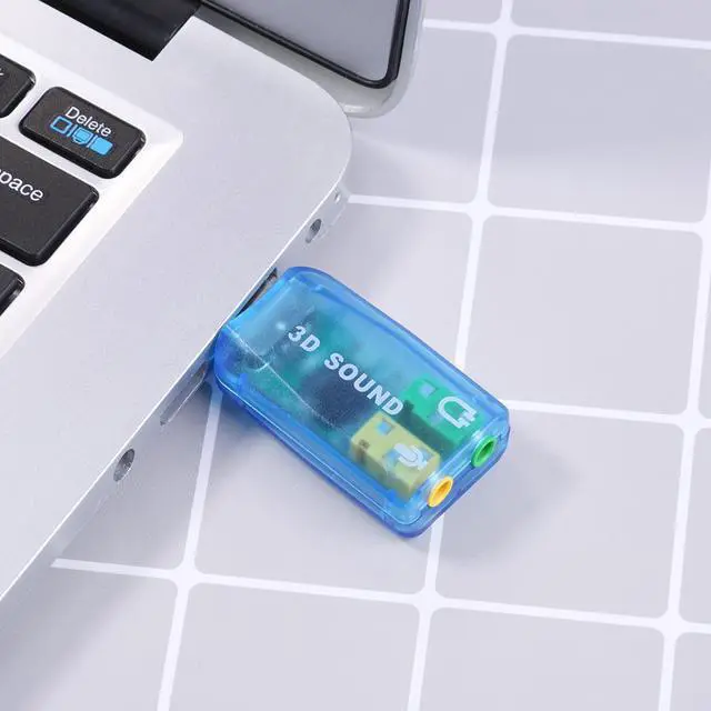 Alt view image 3 of 5 - External USB Sound Card 3D Voice Audio Headset Microphone Adapter USB Converter for PC Desktop Laptop Audio Adapter