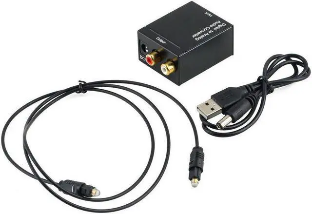 Alt view image 2 of 5 - Optical Coaxial to Analog R/L Audio Converter SPDIF Audio to Analog Converters Adapter with USB Power Cable