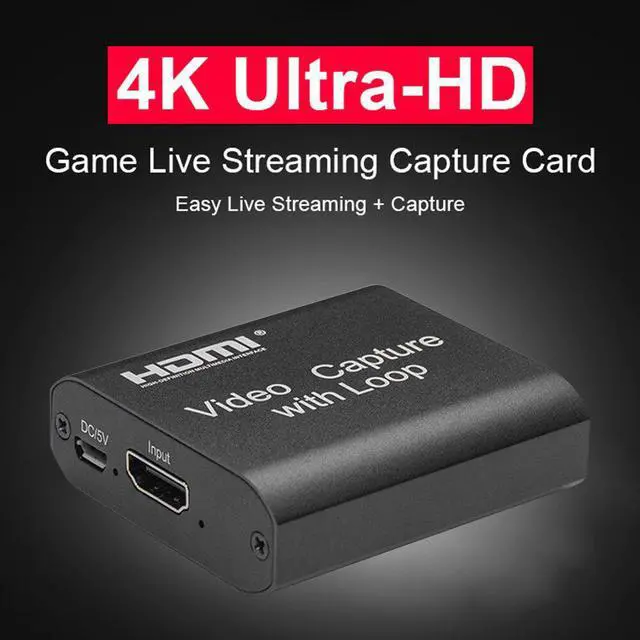 Alt view image 2 of 5 - 1080P 4K HDMI Capture Card USB 2.0 Digtal Video Recorder Box Donglefor Game Live Streaming Broadcast Support Local Loop