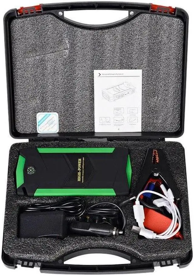 Alt view image 2 of 6 - High Power Car Jump Starter 20000MAh Starting Device with Quick Charger, 12V 600A Power Bank Car Charger US Plug
