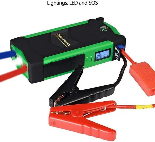 Alt view image 4 of 6 - High Power Car Jump Starter 20000MAh Starting Device with Quick Charger, 12V 600A Power Bank Car Charger US Plug